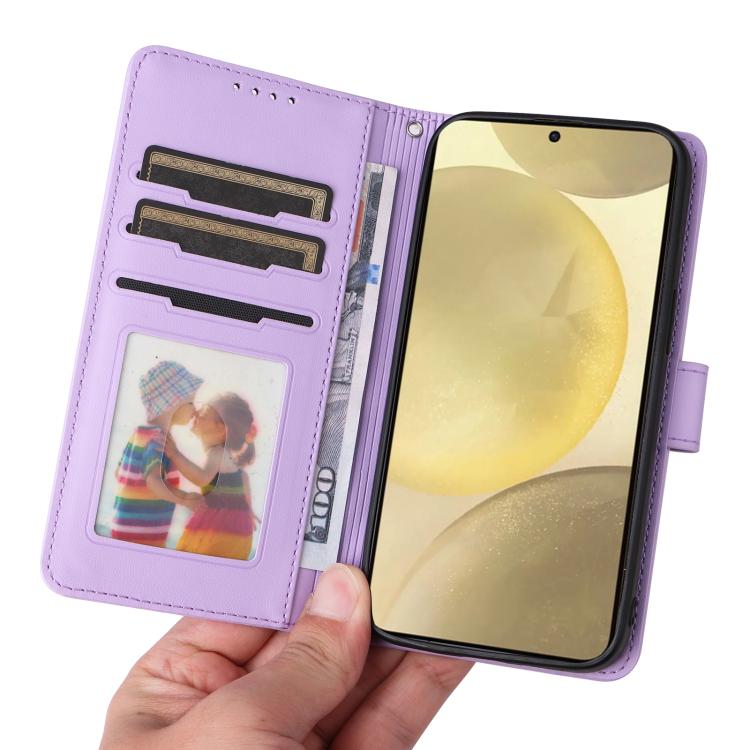 For Galaxy S25 5G BETOPNICE BN-005 2 in 1 Detachable Imitate Genuine Leather Phone Case(Light Purple)