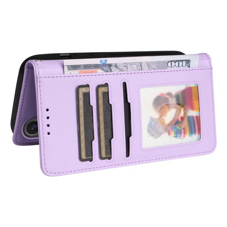 For Galaxy S25 5G BETOPNICE BN-005 2 in 1 Detachable Imitate Genuine Leather Phone Case(Light Purple)
