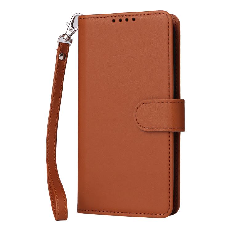 For Galaxy S25 5G BETOPNICE BN-005 2 in 1 Detachable Imitate Genuine Leather Phone Case(Brown)