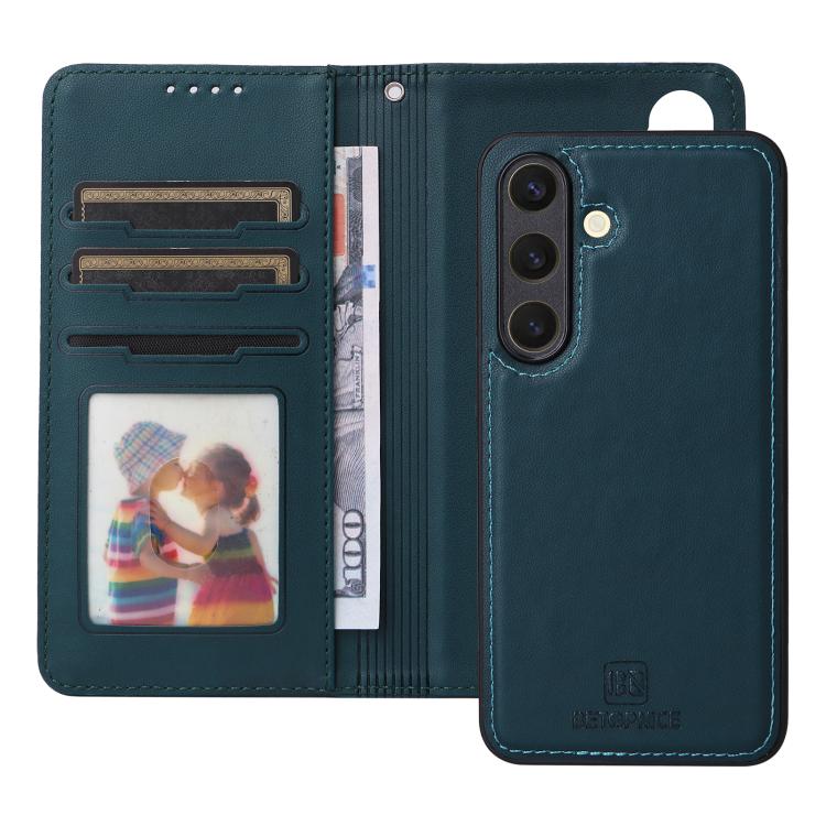 For Galaxy S25 5G BETOPNICE BN-005 2 in 1 Detachable Imitate Genuine Leather Phone Case(Blue)