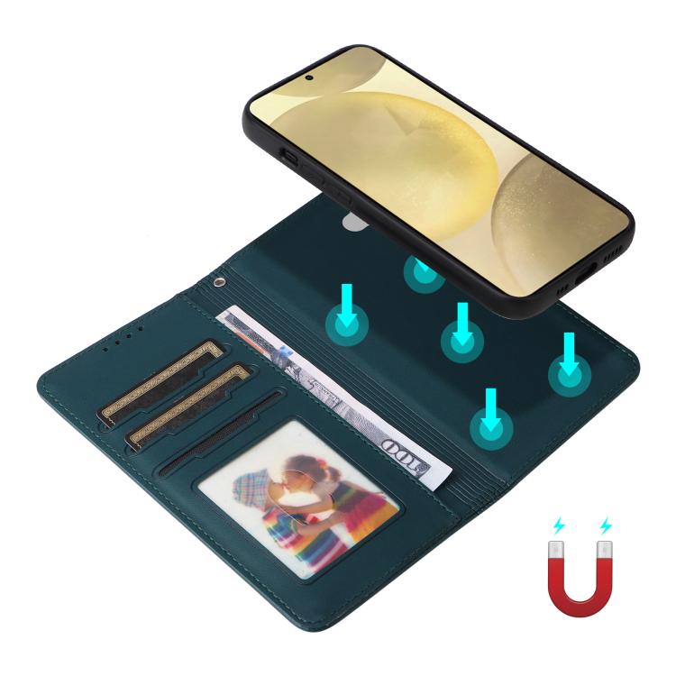 For Galaxy S25 5G BETOPNICE BN-005 2 in 1 Detachable Imitate Genuine Leather Phone Case(Blue)