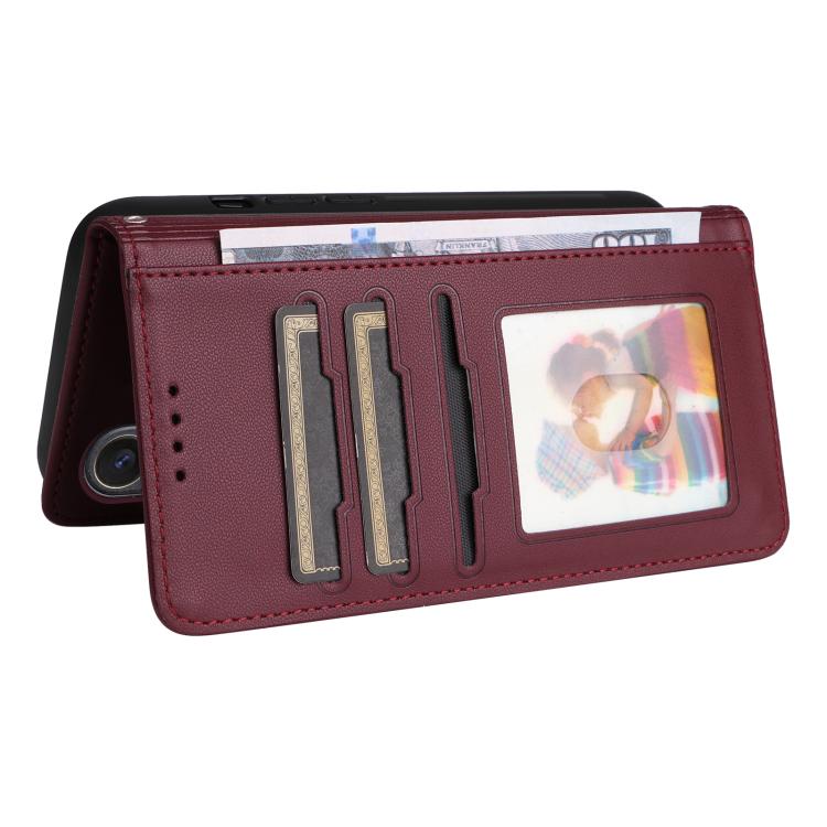 For Galaxy S25 5G BETOPNICE BN-005 2 in 1 Detachable Imitate Genuine Leather Phone Case(Wine Red)