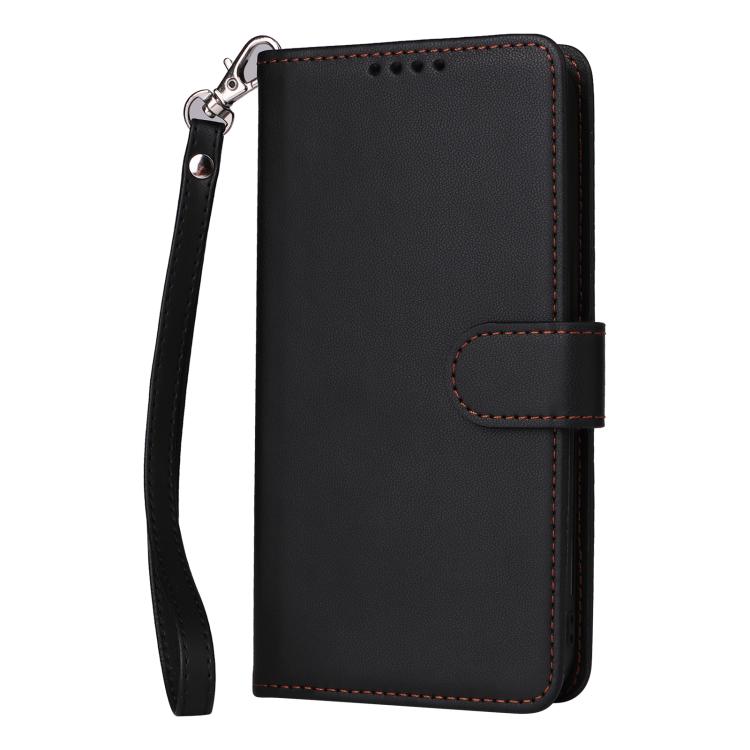 For Galaxy S25+ 5G BETOPNICE BN-005 2 in 1 Detachable Imitate Genuine Leather Phone Case(Black)