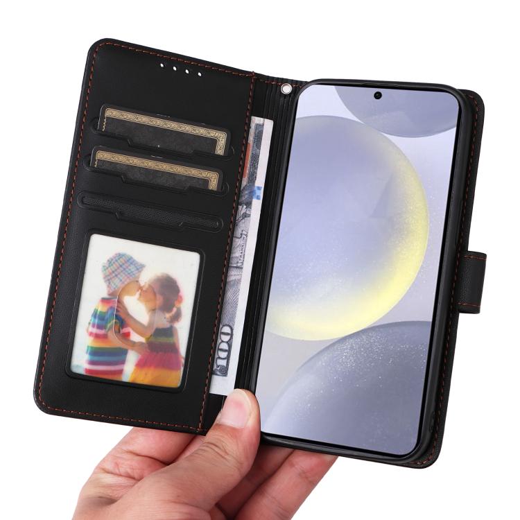 For Galaxy S25+ 5G BETOPNICE BN-005 2 in 1 Detachable Imitate Genuine Leather Phone Case(Black)