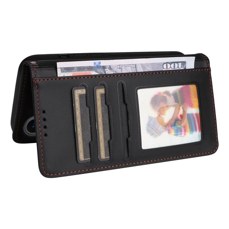 For Galaxy S25+ 5G BETOPNICE BN-005 2 in 1 Detachable Imitate Genuine Leather Phone Case(Black)
