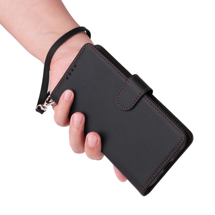 For Galaxy S25+ 5G BETOPNICE BN-005 2 in 1 Detachable Imitate Genuine Leather Phone Case(Black)