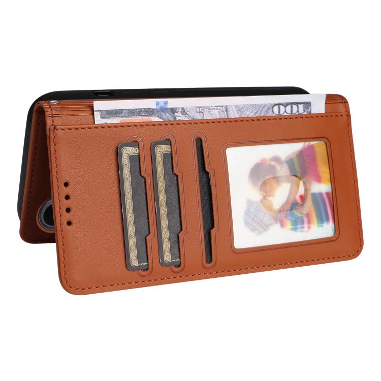 For Galaxy S25+ 5G BETOPNICE BN-005 2 in 1 Detachable Imitate Genuine Leather Phone Case(Brown)