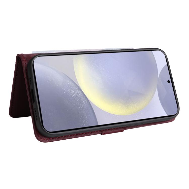 For Galaxy S25+ 5G BETOPNICE BN-005 2 in 1 Detachable Imitate Genuine Leather Phone Case(Wine Red)