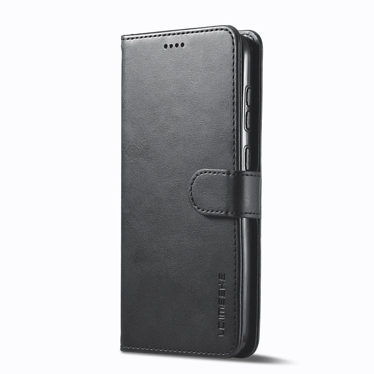 For Samsung Galaxy S25+ 5G LC.IMEEKE Calf Texture Leather Phone Case(Black)