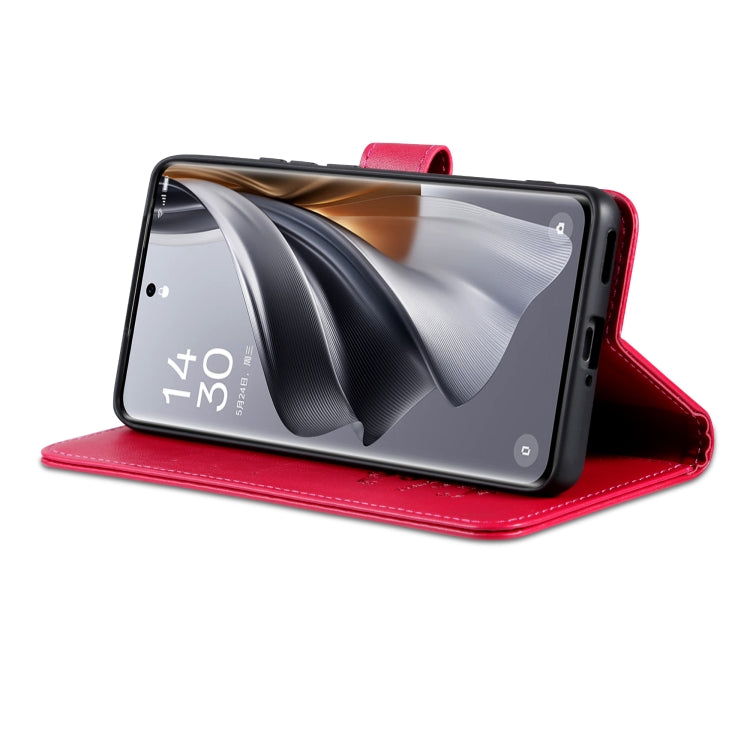 For Redmi K80 AZNS Sheepskin Texture Flip Leather Phone Case(Red)