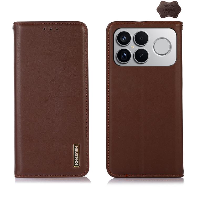 KHAZNEH Nappa Top Layer Cowhide Leather Phone Case, For Redmi Note 15 5G Global 164mm, For Redmi K90 Pro Max/Poco F8 Ultra, For Redmi Note 15 Pro 4G Global 163.2mm, For Redmi K90/Poco F8 Pro, For Redmi Note 15 Pro 5G Global 163.6mm, For Redmi 13X
