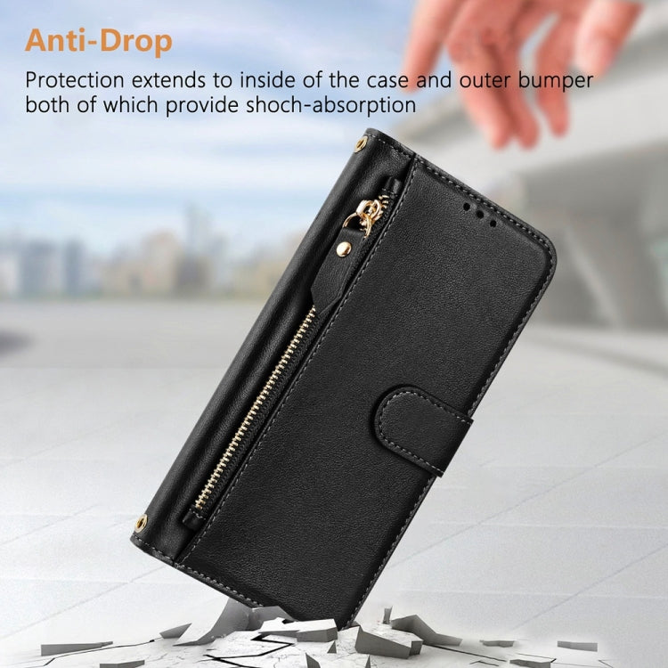 Multi-Card Slots Zipper Wallet Leather Phone Case, For iPhone 16, For iPhone 15 Pro Max, For iPhone 15 Pro, For iPhone 15 Plus