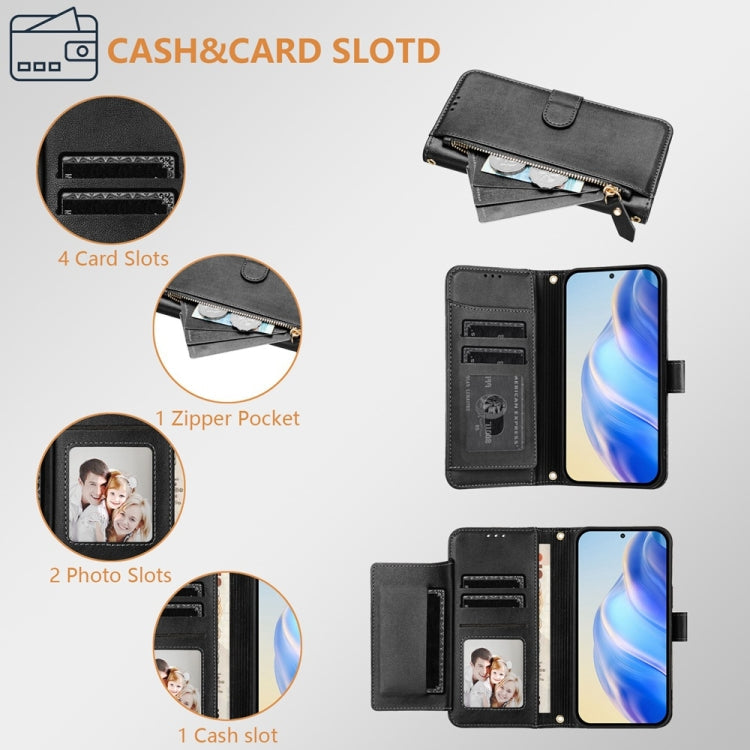 Multi-Card Slots Zipper Wallet Leather Phone Case, For iPhone 13 mini, For iPhone 12 / 12 Pro, For iPhone 12 Pro Max, For iPhone 12 mini