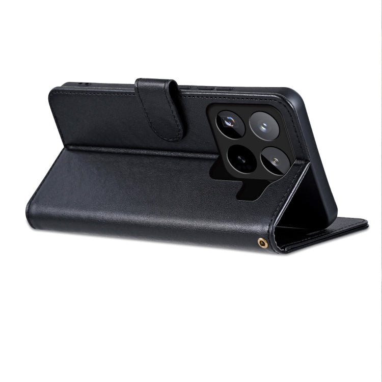 For Xiaomi 15 Pro AZNS Sheepskin Texture Flip Leather Phone Case(Black)