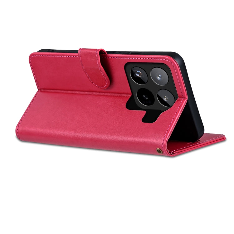 For Xiaomi 15 Pro AZNS Sheepskin Texture Flip Leather Phone Case(Red)