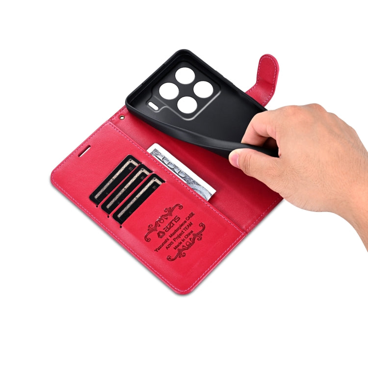For Xiaomi 15 Pro AZNS Sheepskin Texture Flip Leather Phone Case(Red)