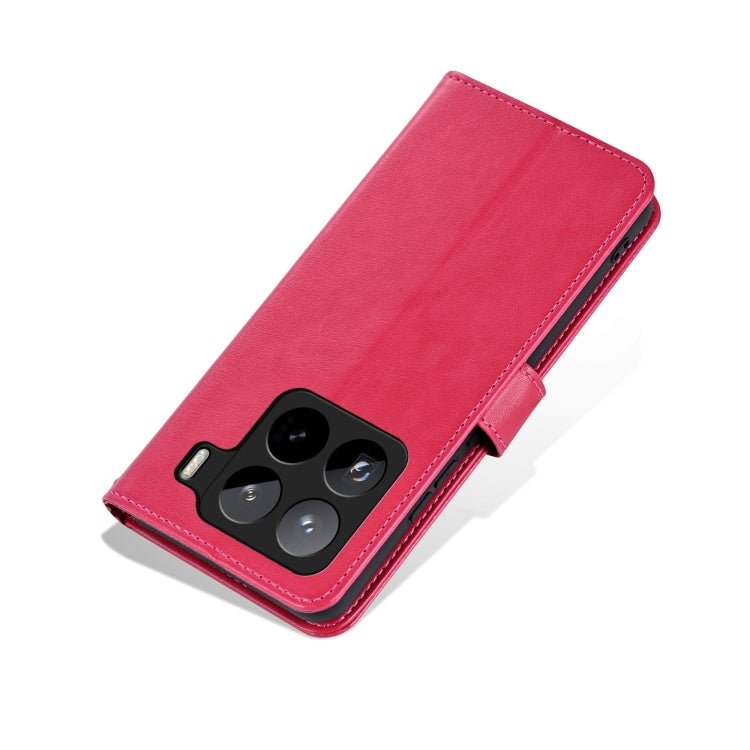 For Xiaomi 15 Pro AZNS Sheepskin Texture Flip Leather Phone Case(Red)