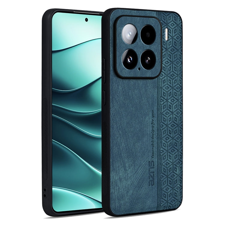 For Xiaomi 15 AZNS 3D Embossed Skin Feel Phone Case(Dark Green)