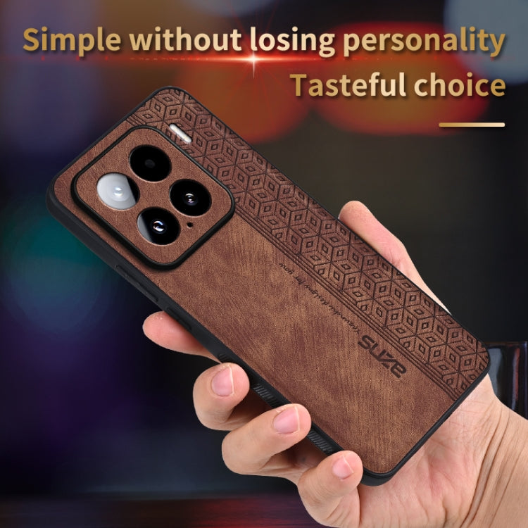 For Xiaomi 15 AZNS 3D Embossed Skin Feel Phone Case(Brown)