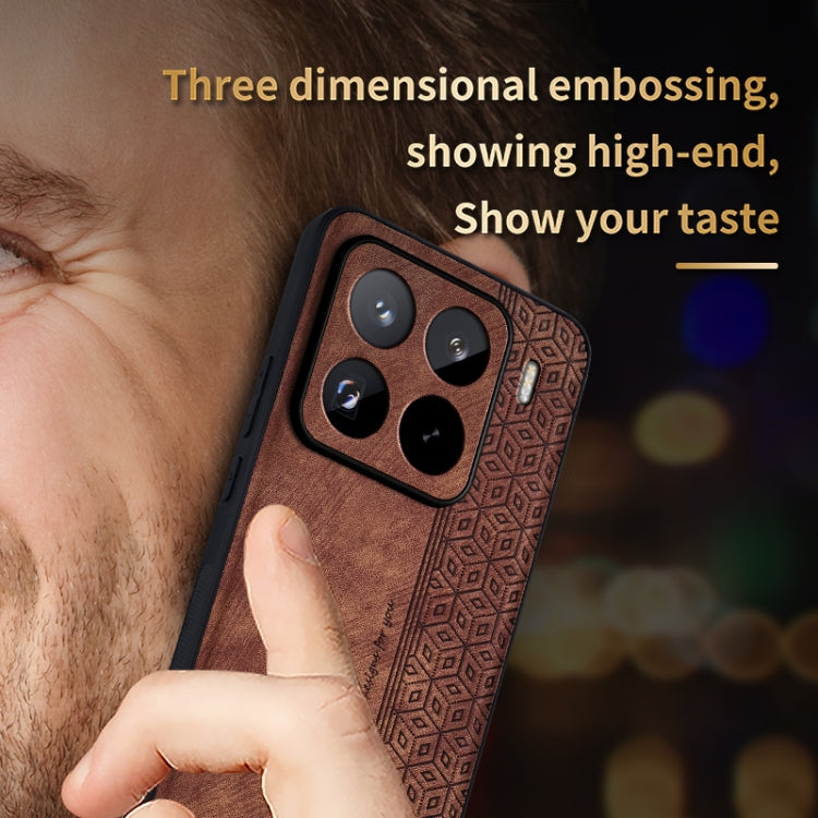 For Xiaomi 15 Pro AZNS 3D Embossed Skin Feel Phone Case(Sapphire Blue)