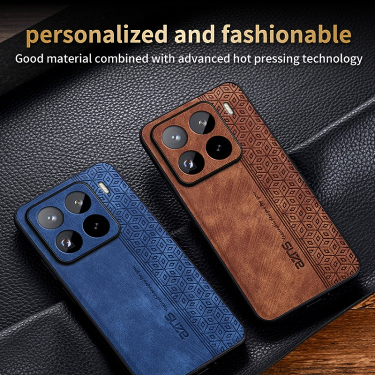For Xiaomi 15 Pro AZNS 3D Embossed Skin Feel Phone Case(Brown)