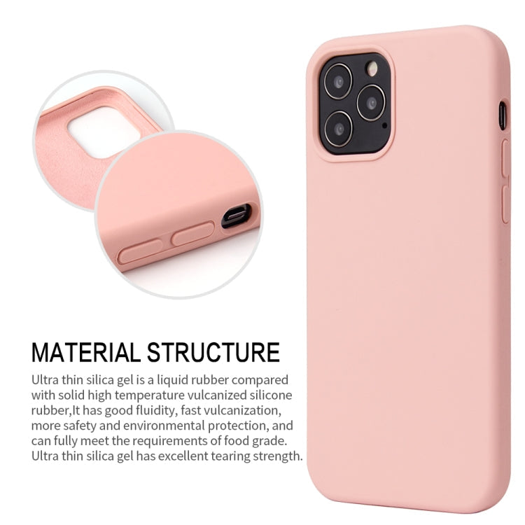 Solid Color Liquid Silicone Shockproof Protective Case, For iPhone 12 / 12 Pro