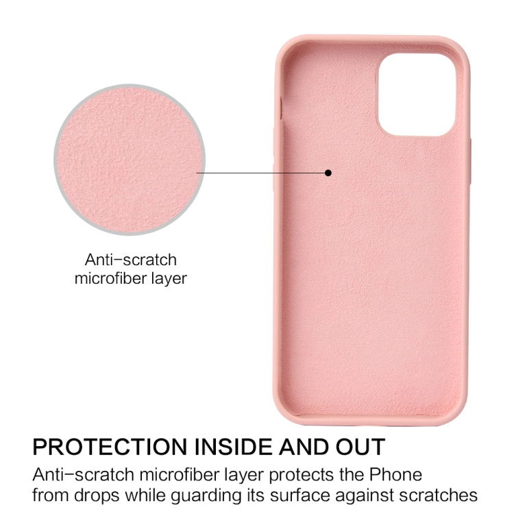 Solid Color Liquid Silicone Shockproof Protective Case, For iPhone 12 / 12 Pro