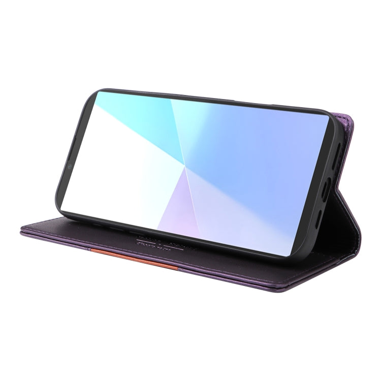 For Sony Xperia 5 VI GQUTROBE G01 RFID Anti-theft Leather Phone Case(Purple)