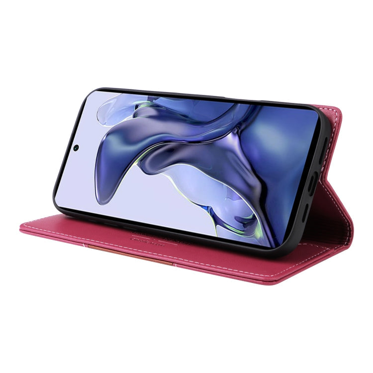 For Xiaomi 11T / 11T Pro GQUTROBE G01 RFID Anti-theft Leather Phone Case(Red)
