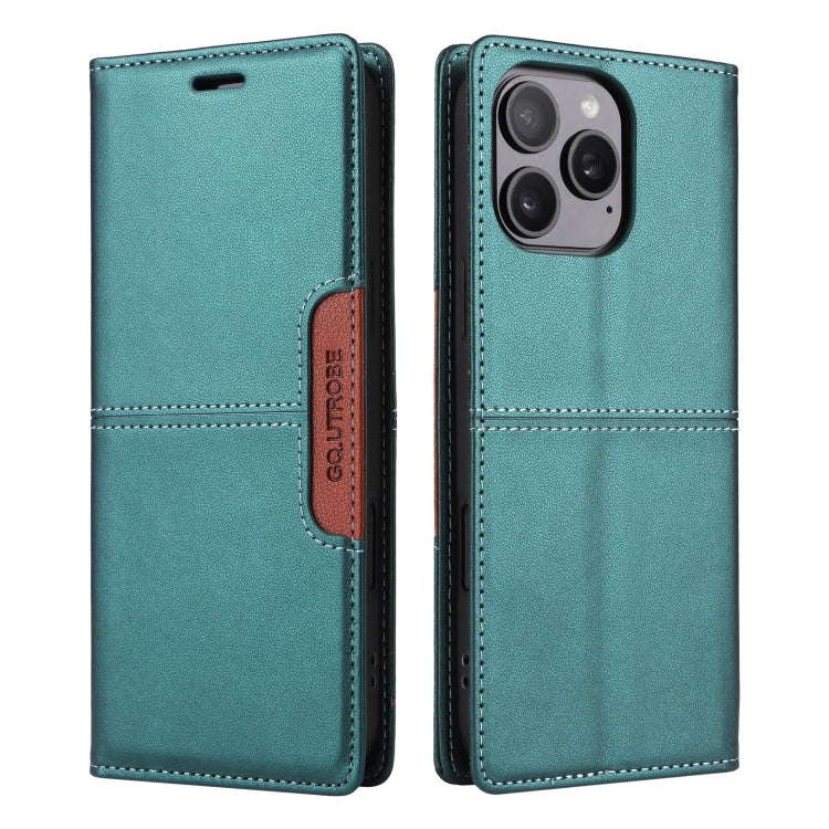 For iPhone 11 Pro Max GQUTROBE G01 RFID Anti-theft Leather Phone Case(Green)