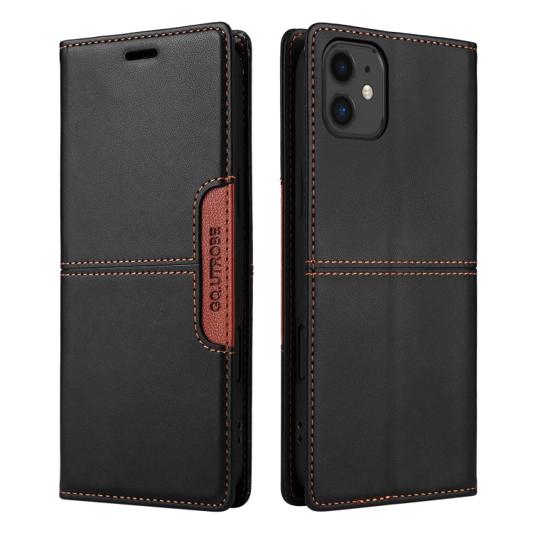 For iPhone 11 GQUTROBE G01 RFID Anti-theft Leather Phone Case(Black)