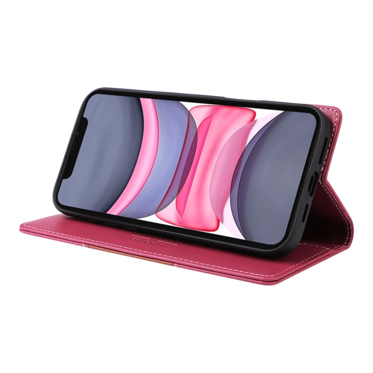 For iPhone 12 GQUTROBE G01 RFID Anti-theft Leather Phone Case(Red)