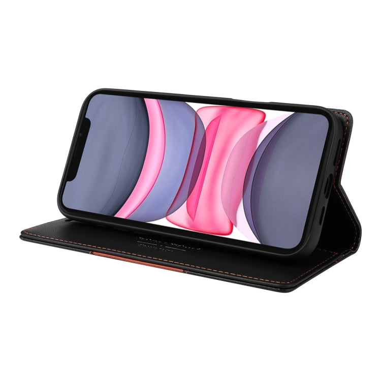 For iPhone 12 GQUTROBE G01 RFID Anti-theft Leather Phone Case(Black)