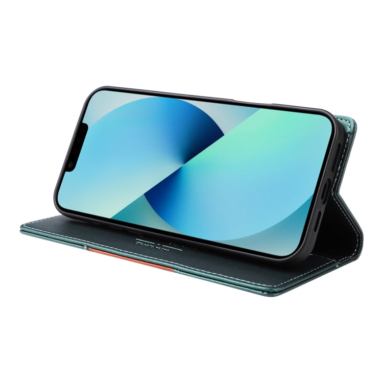For iPhone 15 Plus / 14 Plus GQUTROBE G01 RFID Anti-theft Leather Phone Case(Green)