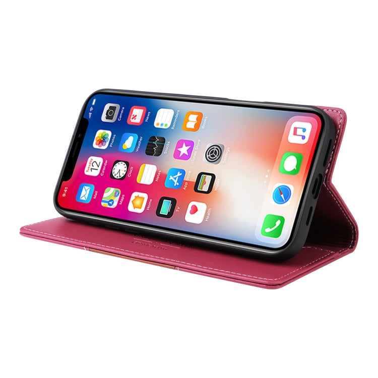 For iPhone XS Max GQUTROBE G01 RFID Anti-theft Leather Phone Case(Red)