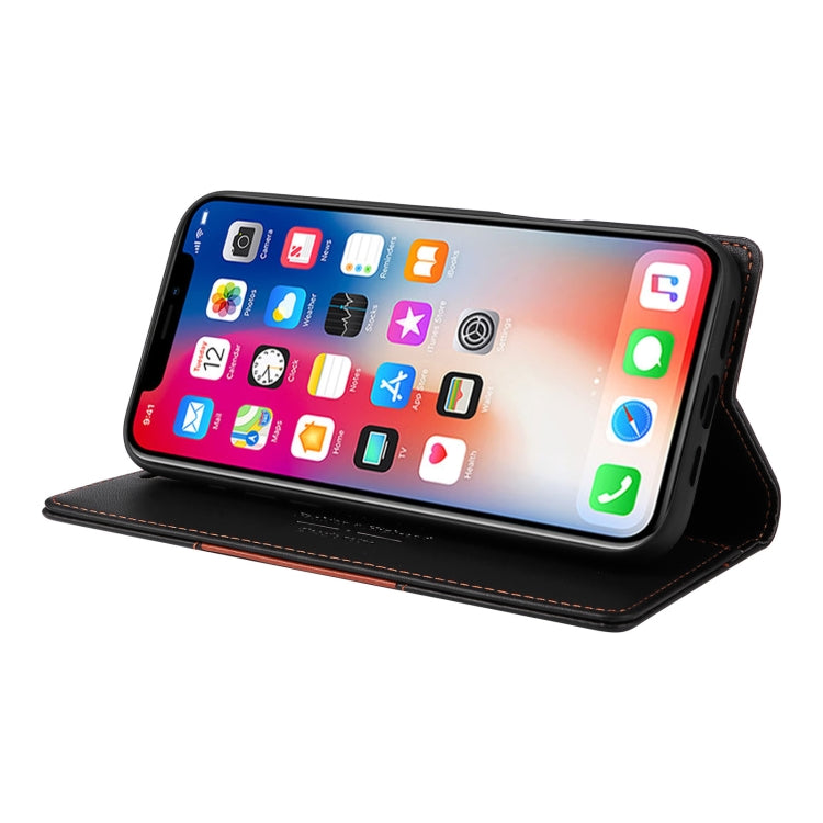 For iPhone XS Max GQUTROBE G01 RFID Anti-theft Leather Phone Case(Black)