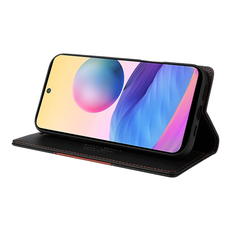 For Redmi Note 10 5G GQUTROBE G01 RFID Anti-theft Leather Phone Case(Black)