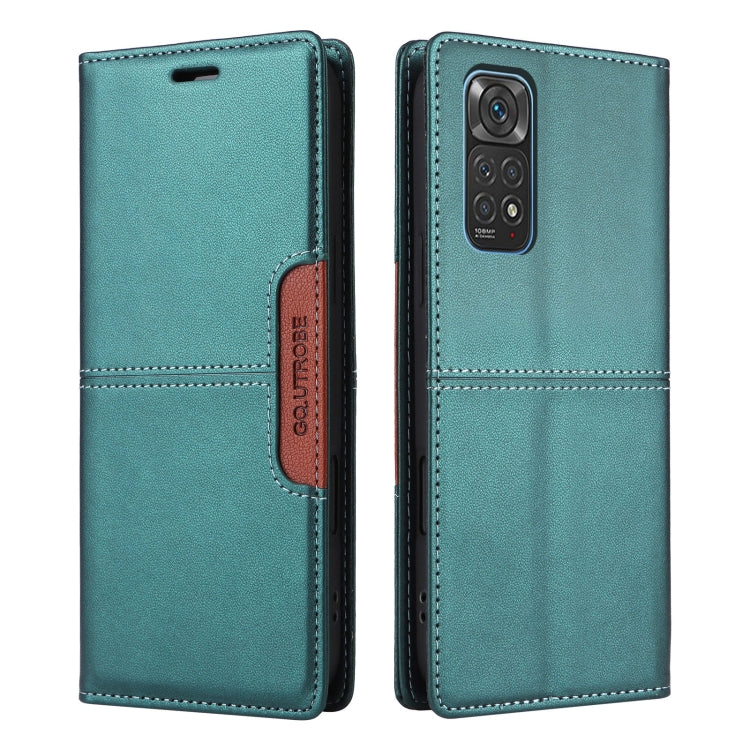 For Redmi Note 11S / 12S GQUTROBE G01 RFID Anti-theft Leather Phone Case(Green)