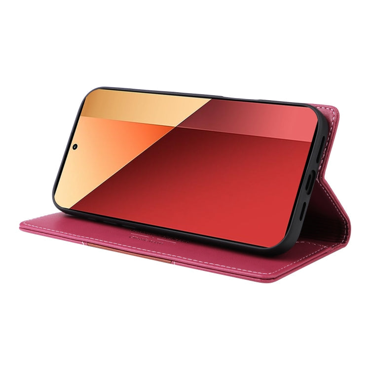 For Redmi Note 13 5G GQUTROBE G01 RFID Anti-theft Leather Phone Case(Red)