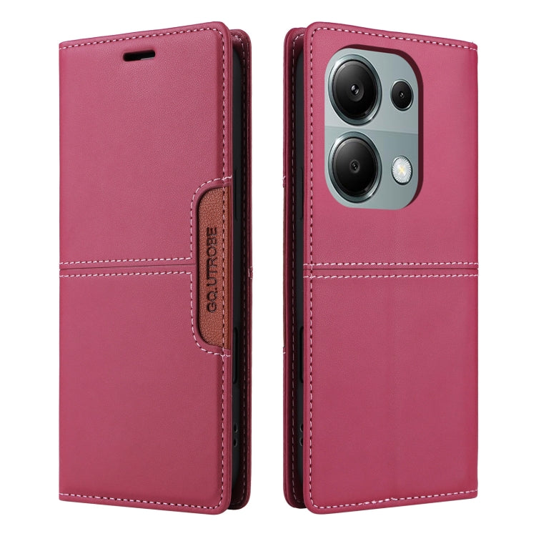 For Redmi Note 13 Pro 4G GQUTROBE G01 RFID Anti-theft Leather Phone Case(Red)
