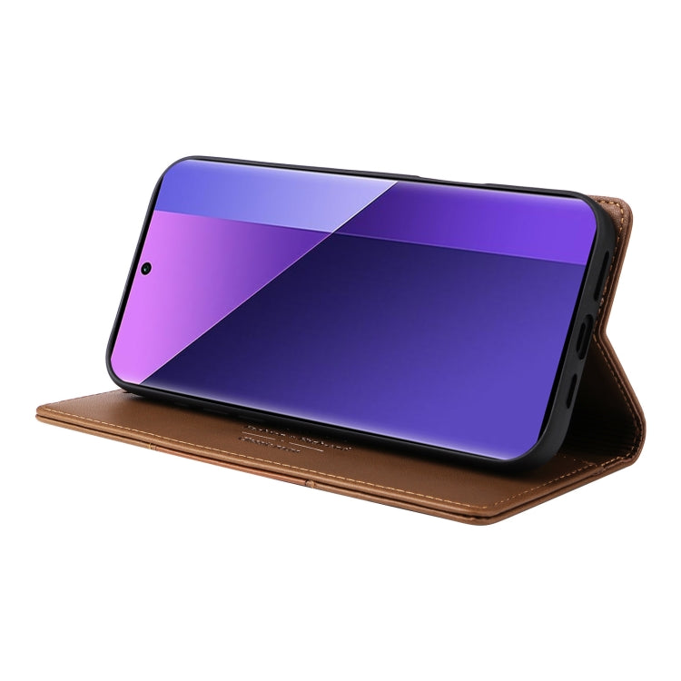 For Redmi Note 13 Pro+ GQUTROBE G01 RFID Anti-theft Leather Phone Case(Brown)