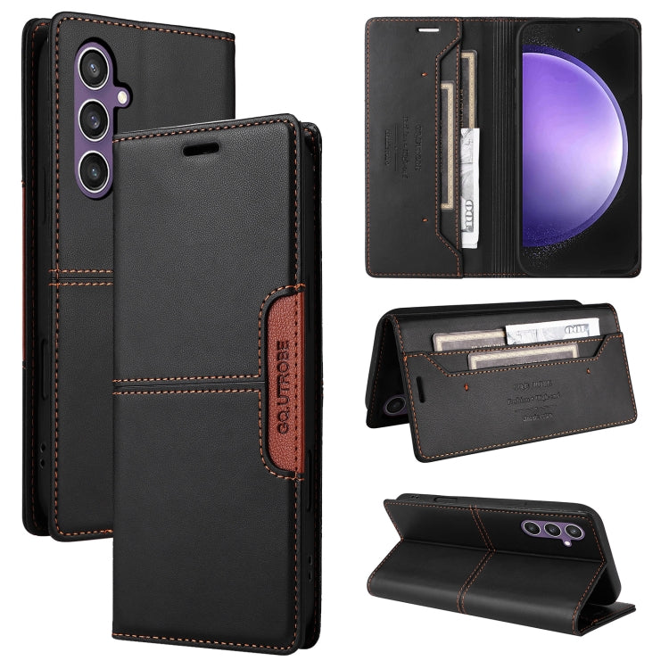 For Samsung Galaxy A25 5G GQUTROBE G01 RFID Anti-theft Leather Phone Case(Black)