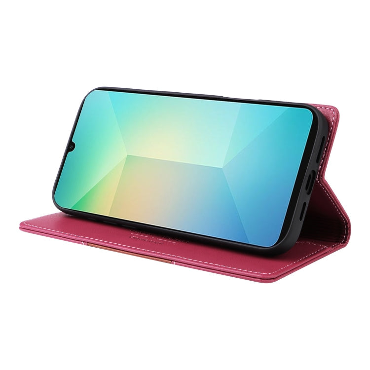 For Samsung Galaxy A06 GQUTROBE G01 RFID Anti-theft Leather Phone Case(Red)