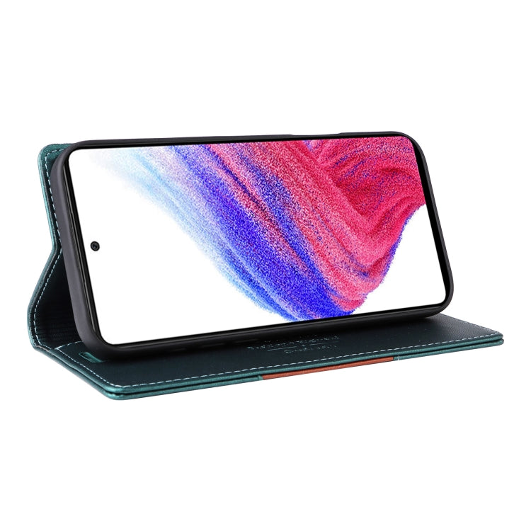 For Samsung Galaxy A13 5G / 4G GQUTROBE G01 RFID Anti-theft Leather Phone Case(Green)