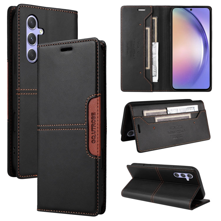 For Samsung Galaxy A14 5G GQUTROBE G01 RFID Anti-theft Leather Phone Case(Black)