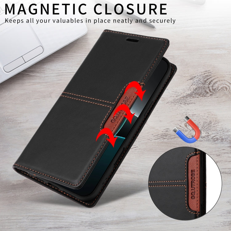 For Samsung Galaxy A32 5G GQUTROBE G01 RFID Anti-theft Leather Phone Case(Black)