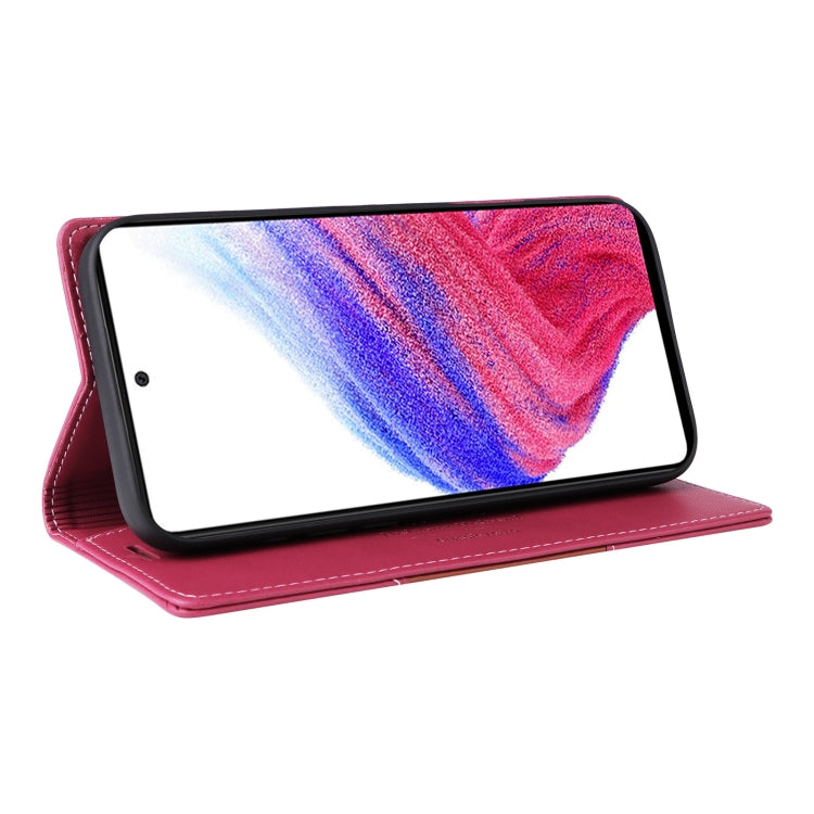 For Samsung Galaxy A33 5G GQUTROBE G01 RFID Anti-theft Leather Phone Case(Red)
