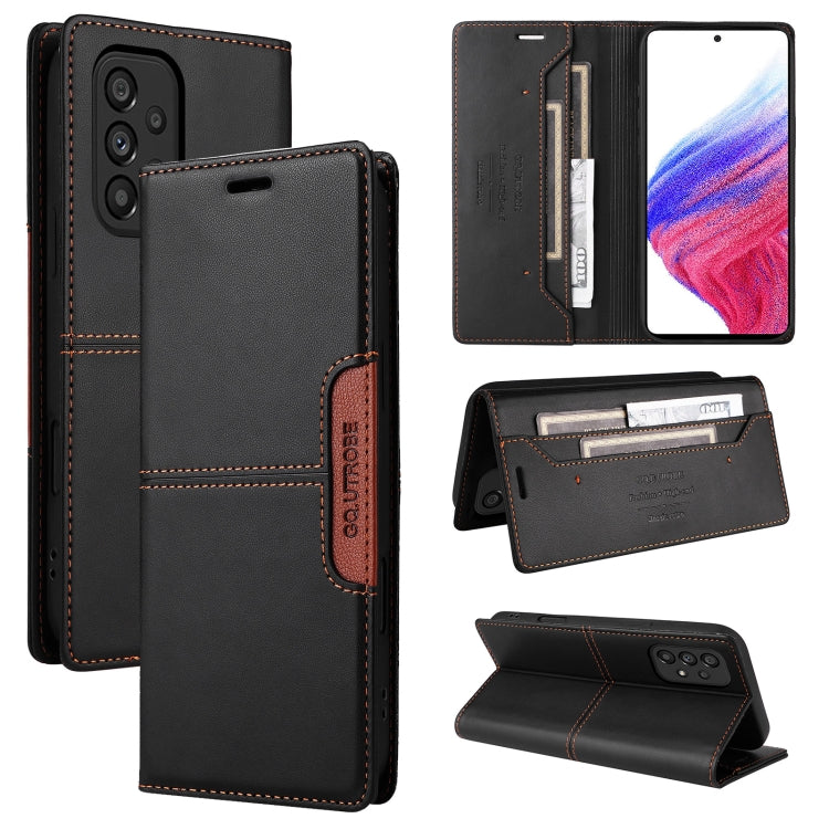 For Samsung Galaxy A53 5G GQUTROBE G01 RFID Anti-theft Leather Phone Case(Black)