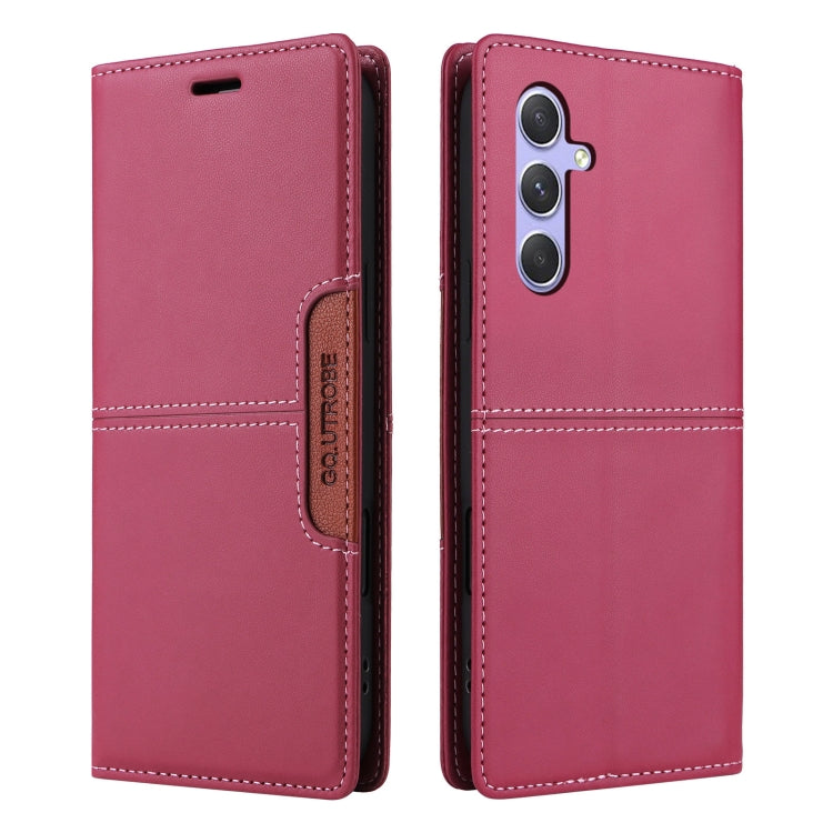 For Samsung Galaxy A54 5G GQUTROBE G01 RFID Anti-theft Leather Phone Case(Red)