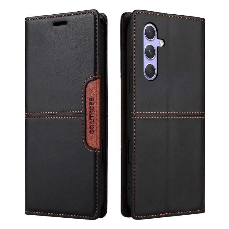 For Samsung Galaxy A54 5G GQUTROBE G01 RFID Anti-theft Leather Phone Case(Black)